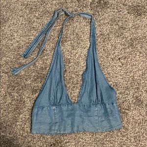 Denim crop top